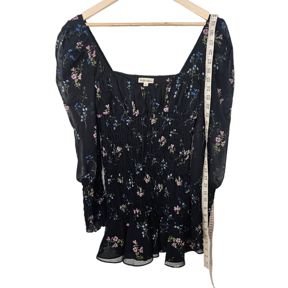 For Love and Lemons Dixon Black Floral Mini Dress Size Medium - Picture 5 of 11